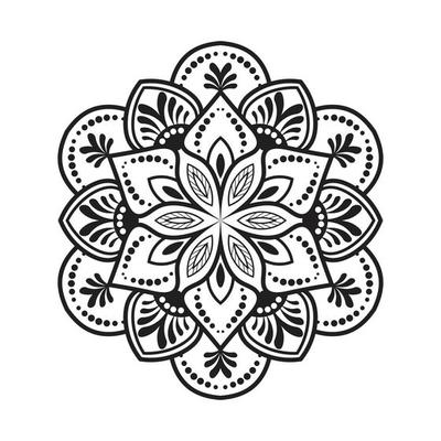 Floral mandala design with ornamental pattern