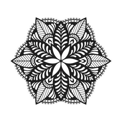 Floral mandala design with ornamental pattern