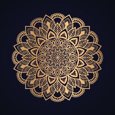 Golden luxury ornamental mandala background design