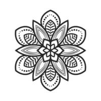 Floral mandala design with ornamental pattern vector