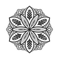 diseño de mandala floral con patrón ornamental vector