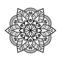 diseño de mandala floral con patrón ornamental vector