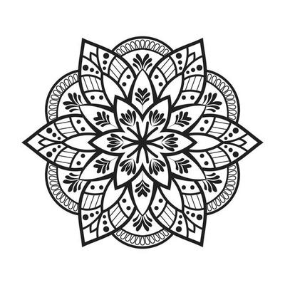 Floral mandala design with ornamental pattern