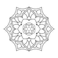 diseño de mandala con motivos florales de estilo arabesco étnico árabe vector