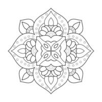 diseño de mandala con motivos florales de estilo arabesco étnico árabe vector