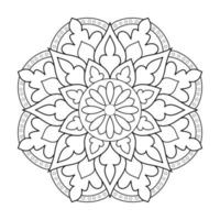 diseño de mandala con motivos florales de estilo arabesco étnico árabe vector