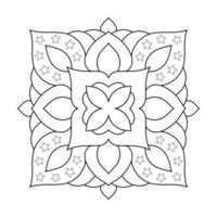 Mandala design with Arabic ethnic arabesque style floral pattern vector