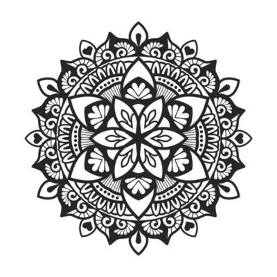 Floral mandala design with ornamental pattern