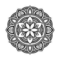 diseño de mandala floral con patrón ornamental vector