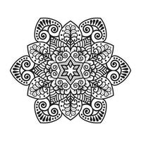 diseño de mandala floral con patrón ornamental vector