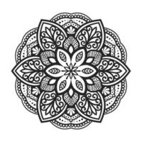 Floral mandala design with ornamental pattern vector