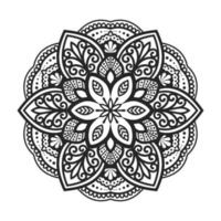 diseño de mandala floral con patrón ornamental vector