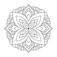 diseño de mandala con motivos florales de estilo arabesco étnico árabe vector