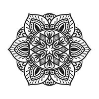 Floral mandala design with ornamental pattern vector