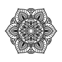 diseño de mandala floral con patrón ornamental vector