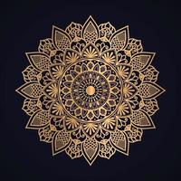 Golden luxury ornamental mandala background design vector