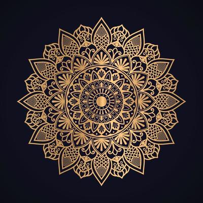 Golden luxury ornamental mandala background design