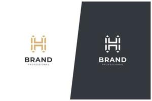 H Letter Logo Vector Concept - Monogram Icon Trademark Creative Emblem Design Template. Universal H Logotype Brand