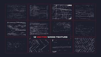 12 fondo de textura de vector de estilo de madera único