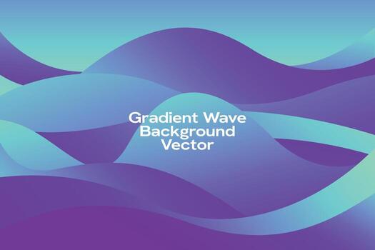 Gradient Wave Dynamic Abstract Vector Illustration Background