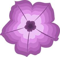 Petunia flower vector illustration for graphic design and decorative element