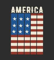 ilustración vectorial de la bandera americana perfecta para impresión, ropa, etc. vector
