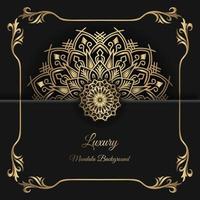 luxury mandala background, with decorative frame vector