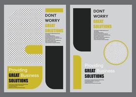 gran plantilla de banner de flayer de soluciones de negocios vector