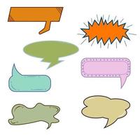 Set of flat design social media stickers. vector