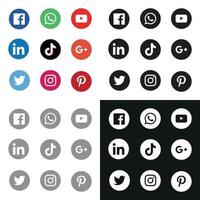 iconos de redes sociales arte vectorial, iconos y gráficos vector