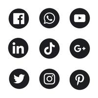 iconos de redes sociales arte vectorial, iconos y gráficos vector