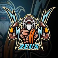 Zeus mascot sport esport logo design