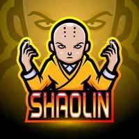 Shaolin esport logo mascot design vector