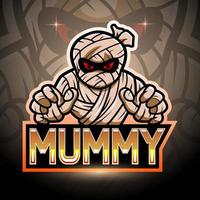 Mummy esport logo mascot design vector