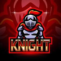 Knight esport logo mascot design vector