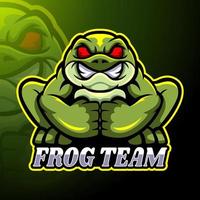 Frog esport logo mascot design vector