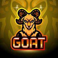 Goat mascot sport esport logo design vector