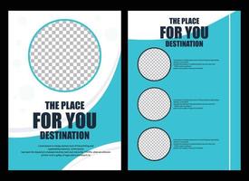 the place for you destination flayer banner template vector