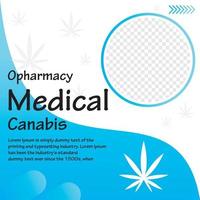 opharmachy medical canabis banner template vector