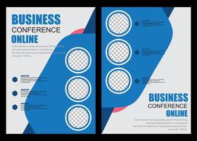 flayer business conference banner template vector