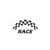 simple design race flag logo template, Race flag Icon