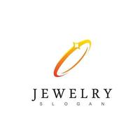 plantilla de logotipo de anillo y joyería vector