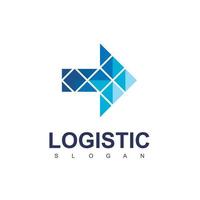 logotipo de la empresa de logística vector