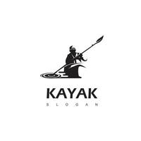 deporte acuático, plantilla de diseño de logotipo de kayak vector