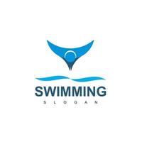 Swimming Logo Design Template vector