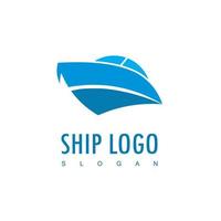 logotipo de la nave, icono de la empresa de viajes y transporte marítimo vector