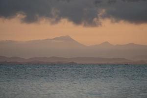 Amazing Twilight Sea and beach on Munnok Island, Thailand. photo