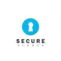 Secure Logo With Padlock And Keyhole Symbol vector