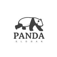 Panda bear Logo design template. Panda Logo animal icon. vector