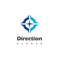 dirección, plantilla de logotipo de brújula vector